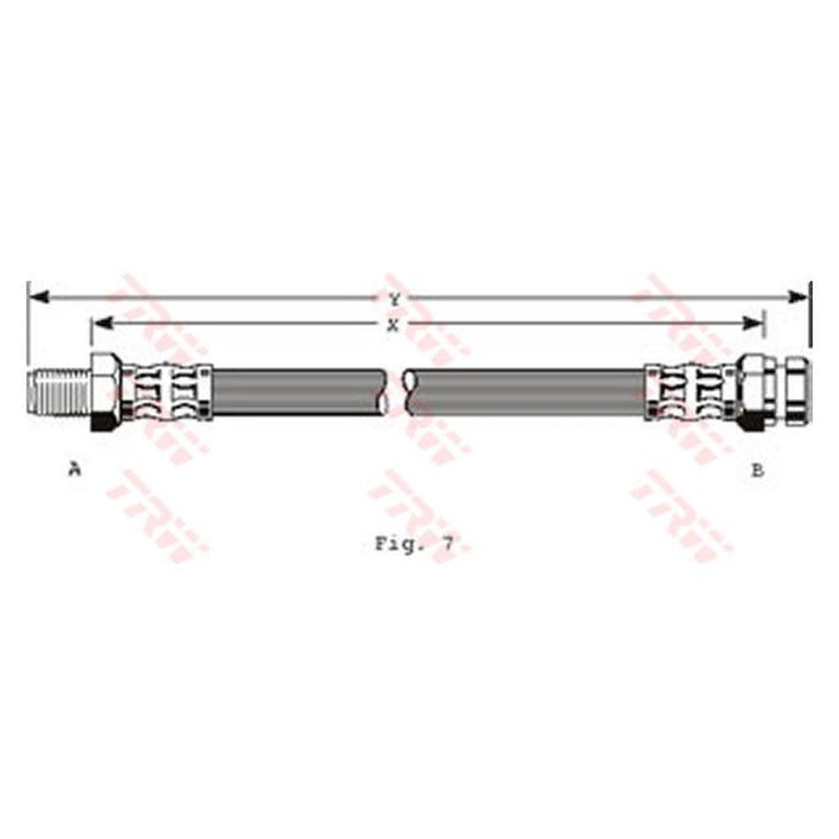 TRW Brake Hose Rear PHB114