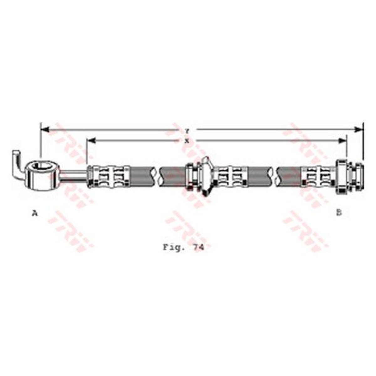 TRW Brake Hose Front PHD163