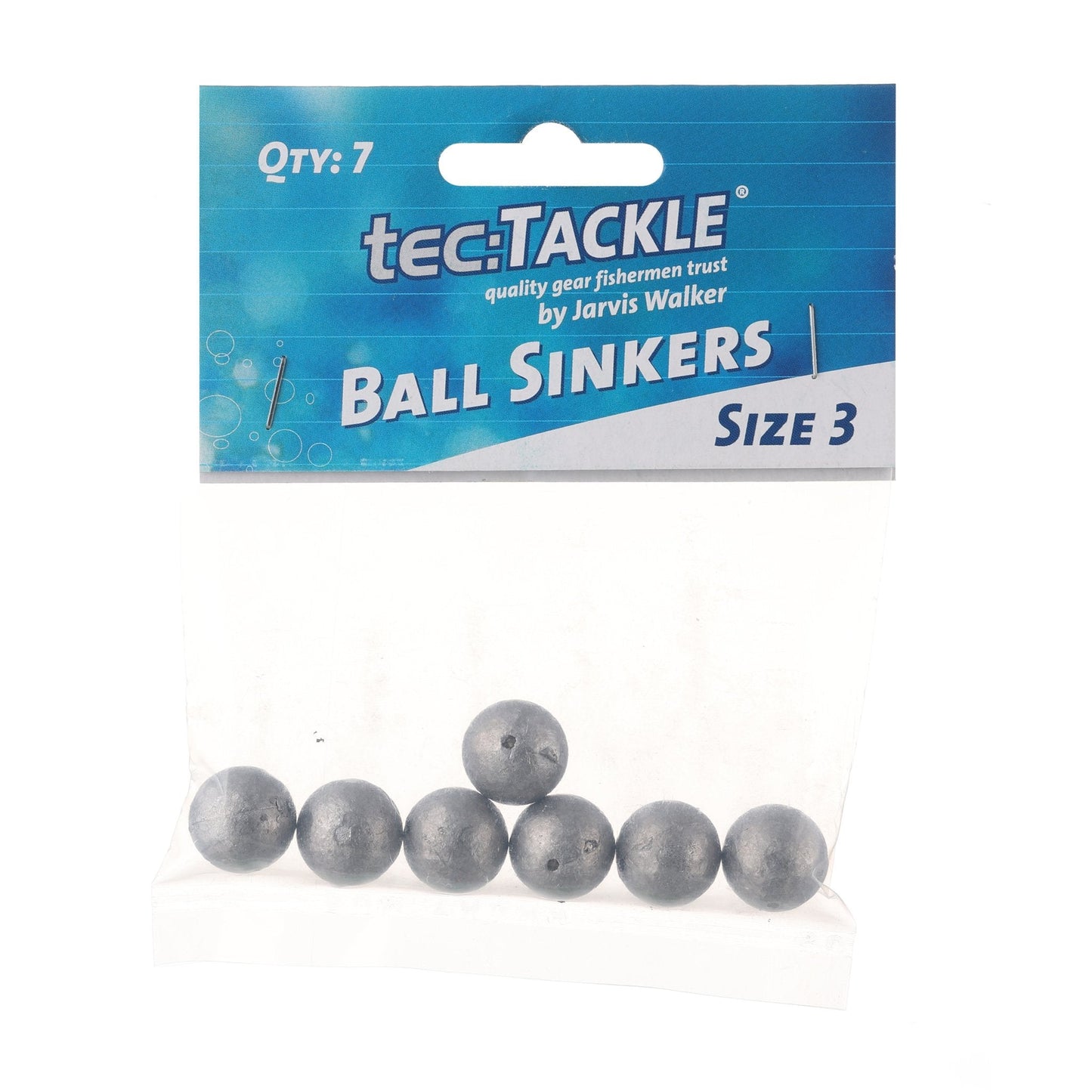 Jarvis Walker Tectackle Ball Sinker Sz3 Prepack 7Pk 36571