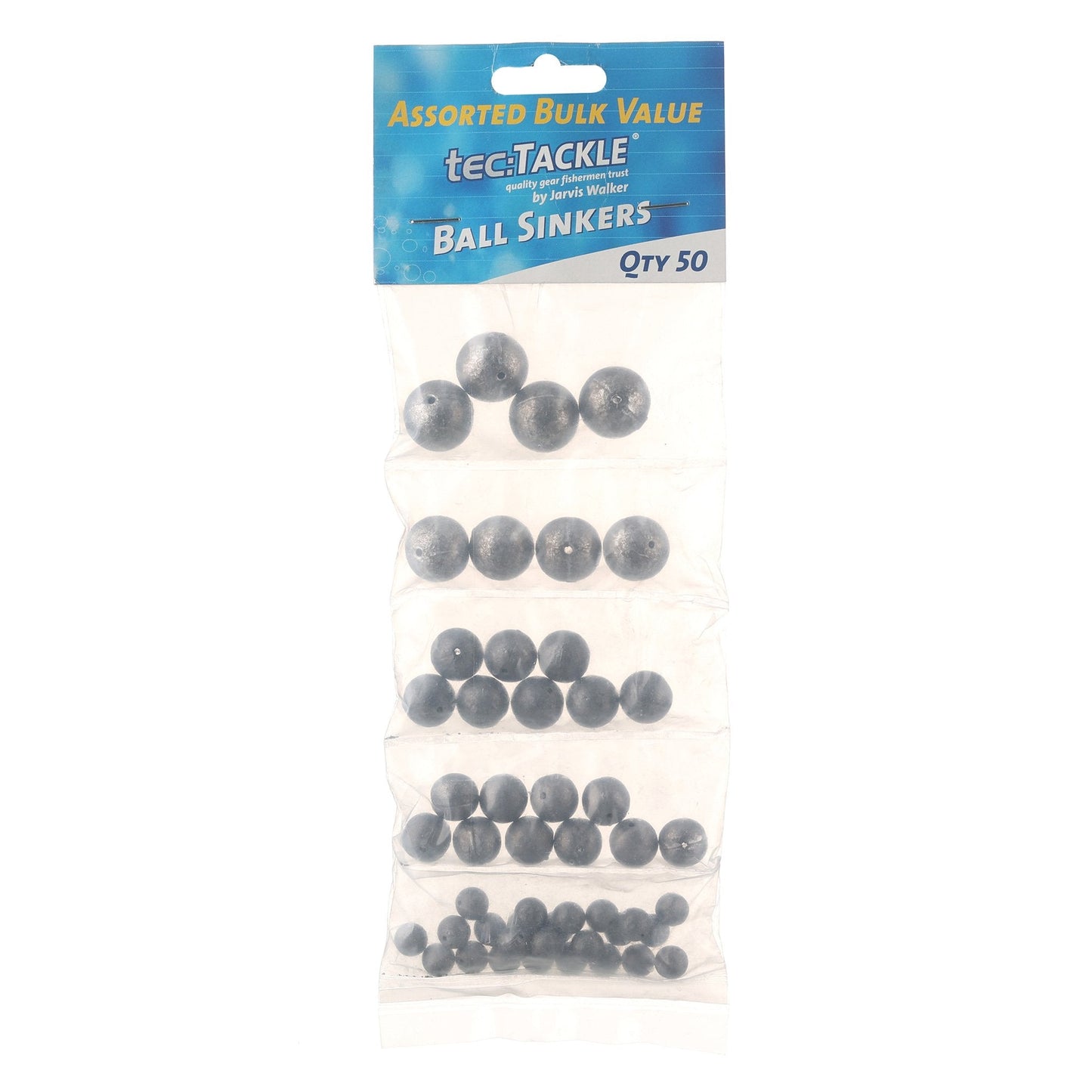 Jarvis Walker Ball Sinkers 50Pc Asst 36583