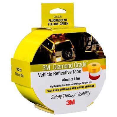 3M Yellow Green Fluoro Reflective Tape 50mmx45.7m XA010013309