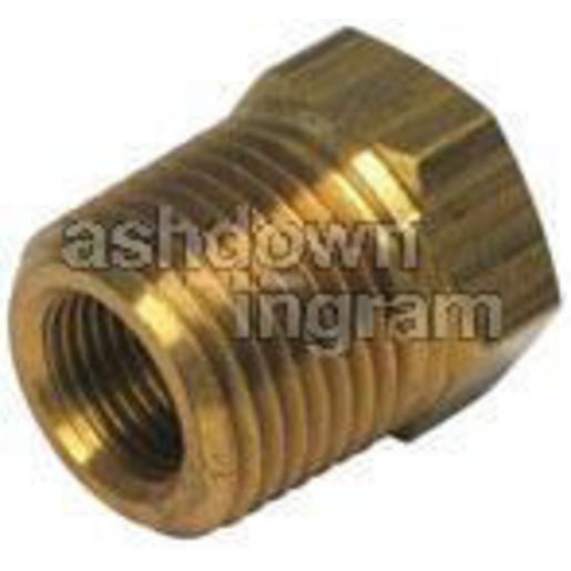 VDO Adaptor Brass Internal Thread 1/8in.-27NPTF External Thread 3/8in.-18NPTF 20mm Long 320.051