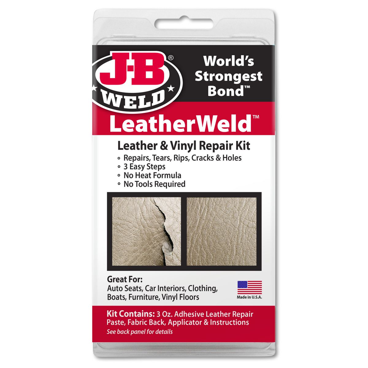 J-B Weld LeatherWeld Repair Kit 2130