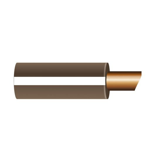 OEX 4mm Single Core Automotive Cable, Brown With White Trace - 30M Roll ACX0738