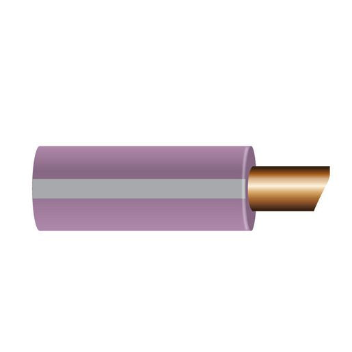 OEX 3Mm Single Core Automotive Cable, Violet With Grey Trace - 500M Roll ACX0621/500