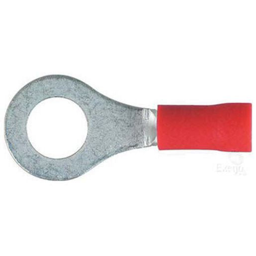 Thunder Crimp Terminal Ring Red 6.3mm 16pc