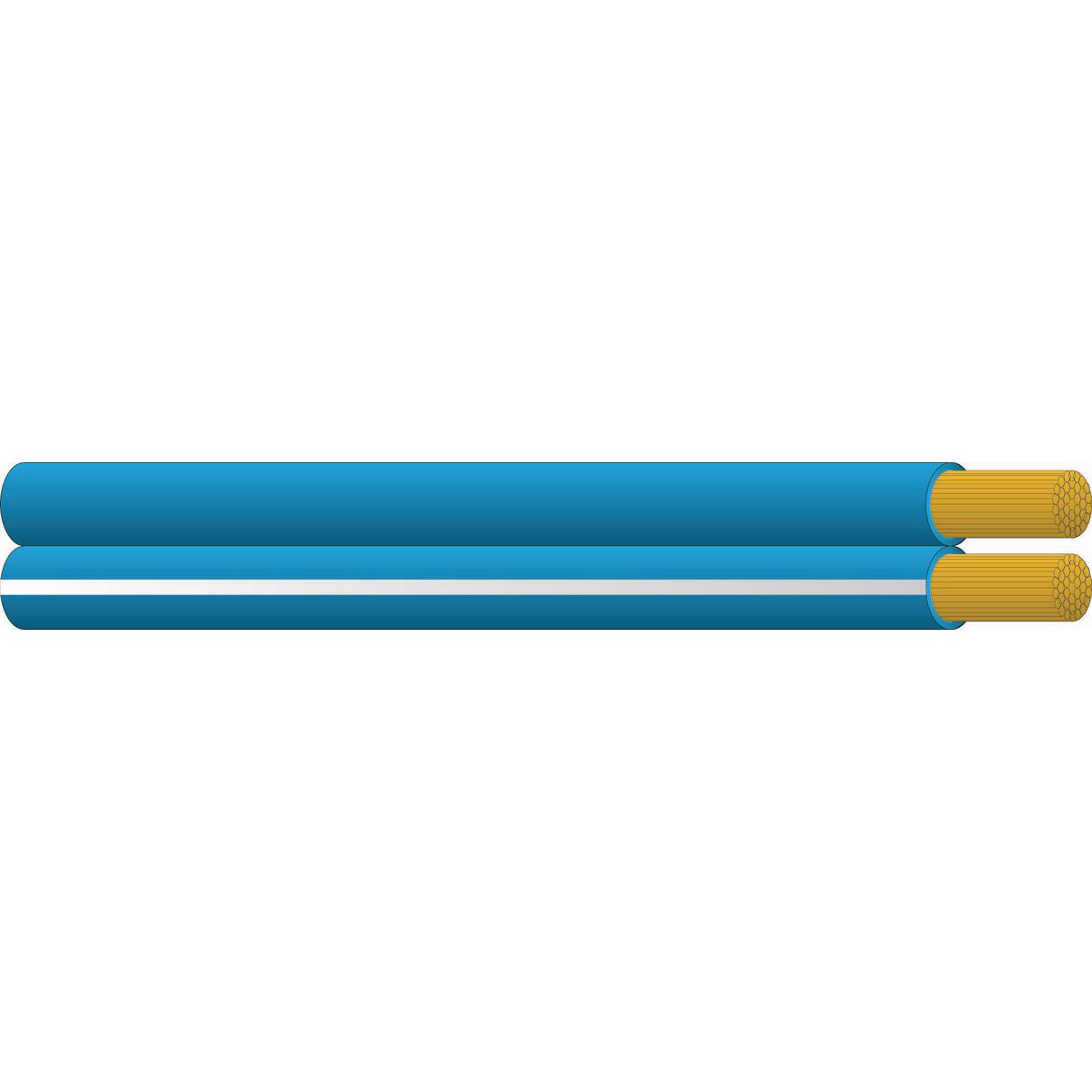 OEX 4Mm Twin Core Automotive Cable, Figure 8, Blue With White Trace - 30M Roll ACX0840