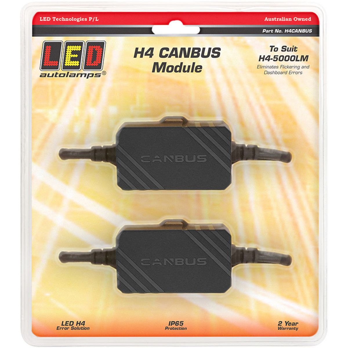 LED Autolamps H4 Canbus Error Eliminator Twin Pack Bag H4CANBUS