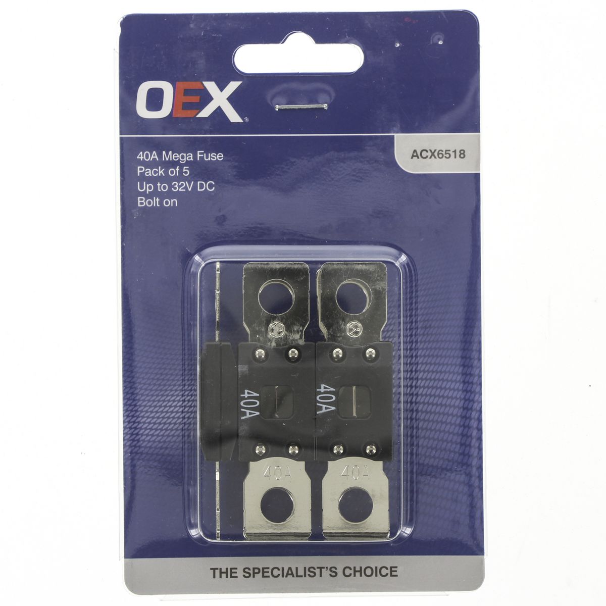 OEX Mega Fuse, 40A Bolt On - Pack Of 5 ACX6518