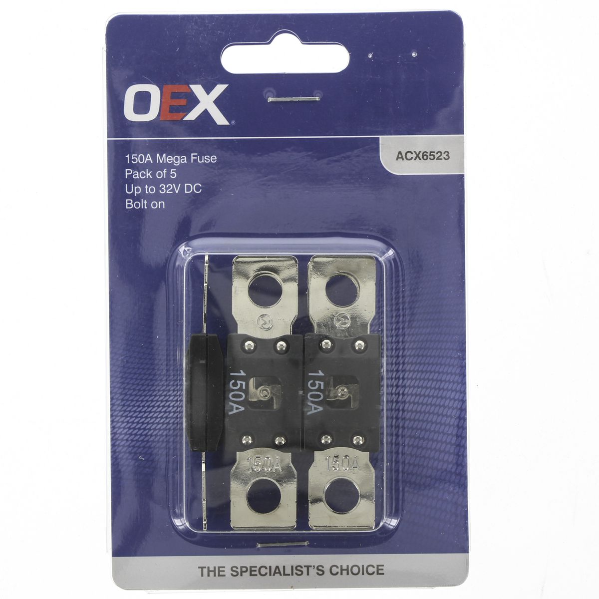 OEX Mega Fuse, 150A Bolt On - Pack Of 5 ACX6523