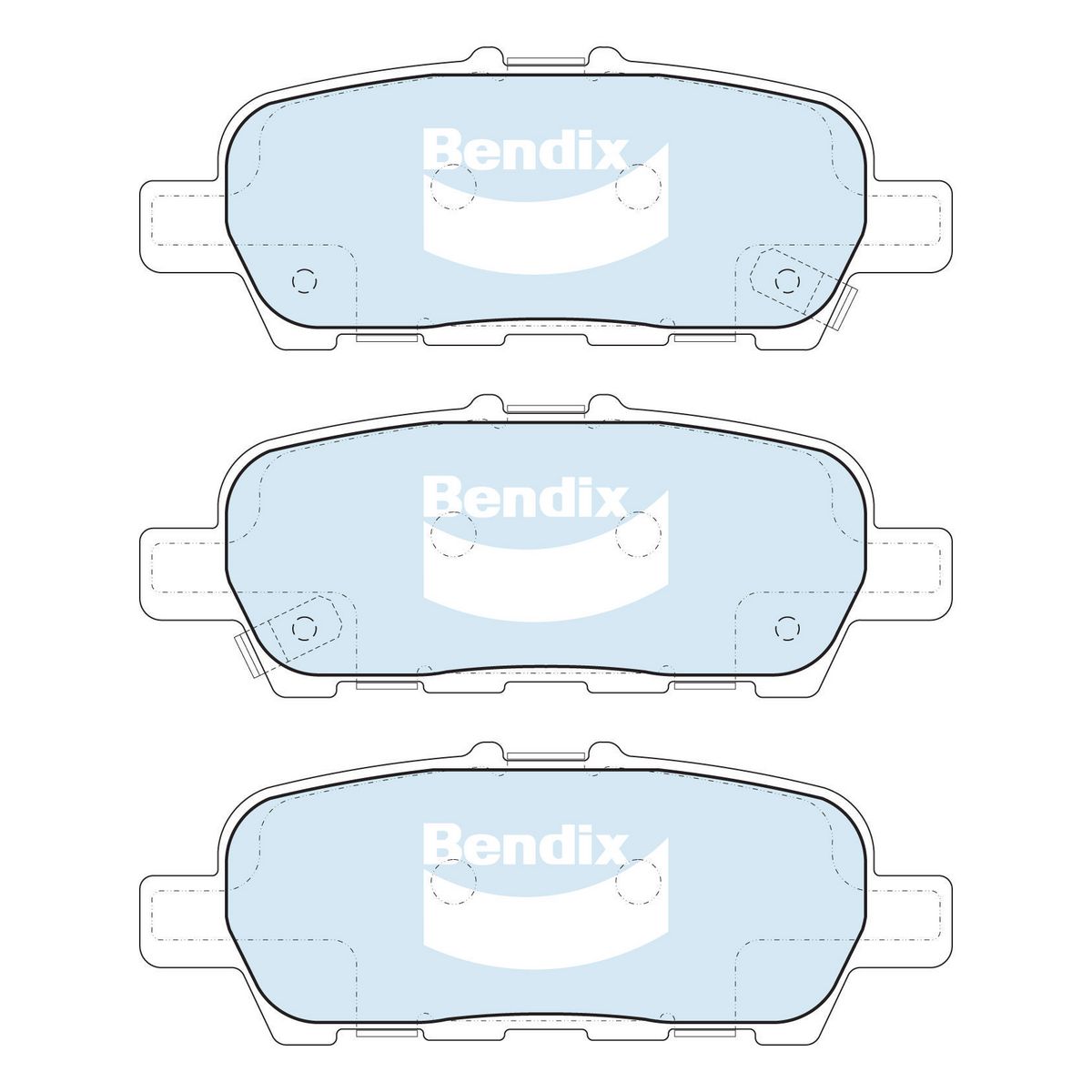 Bendix 4x4 Brake Pad Set Rear DB2340 -4WD