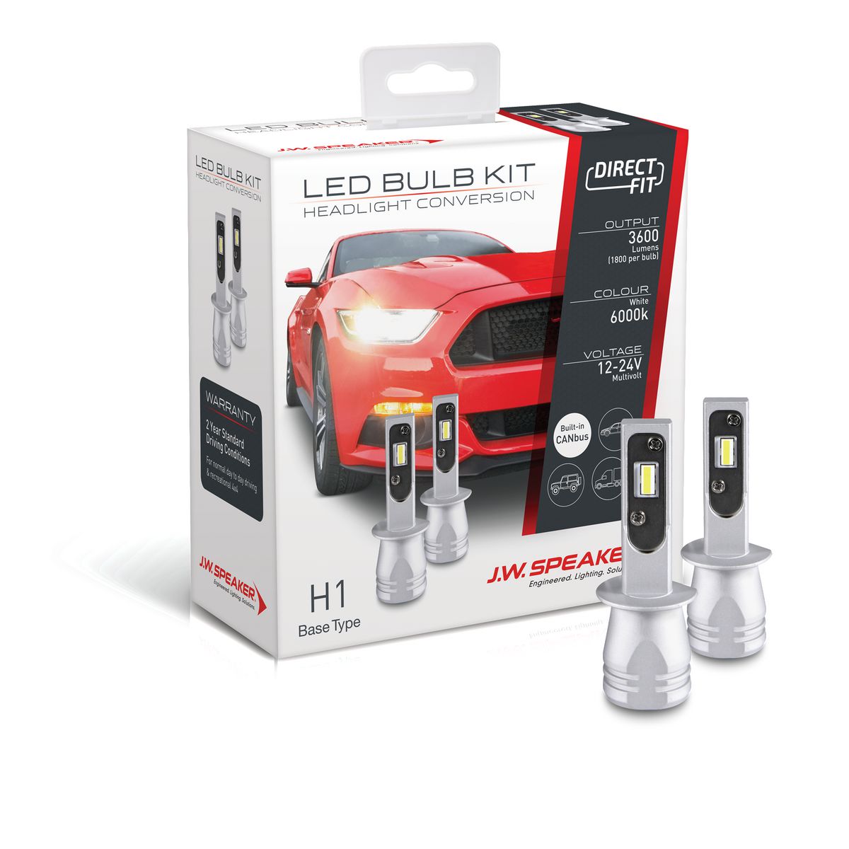 JW Speaker Speaker H1 LED Direct Fit Bulb Kit 12/24V 6000K 999001