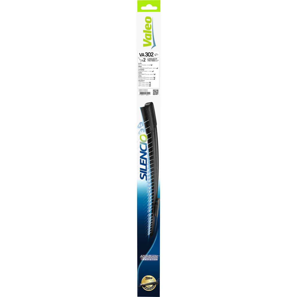 Valeo Silencio Aquablade Wiper Blade Set 600mm 24In 500mm 20In Heated 572313
