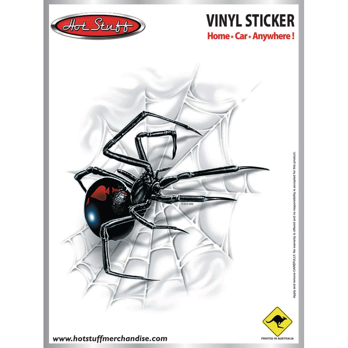 Hotstuff Hotstuff Redback Spider On Web Decal SH121