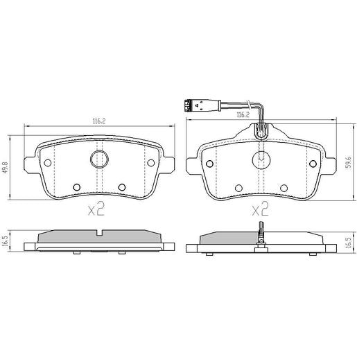 RDA Phantom Ceramic Brake Pad Set Rear RDC2240