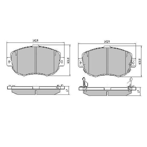 RDA Phantom Ceramic Brake Pad Set Front RDC1395