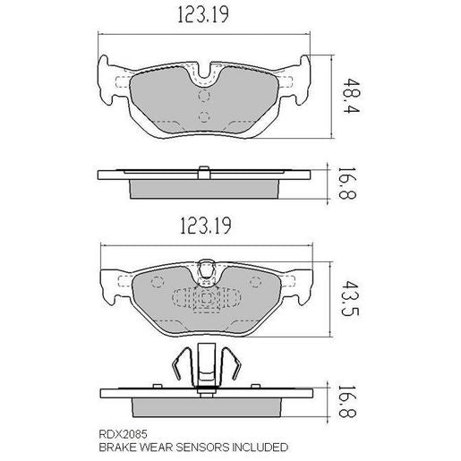 RDA Phantom Ceramic Brake Pad Set Rear RDC2085