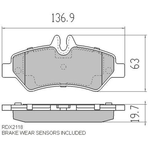 RDA Phantom Ceramic Brake Pad Set Rear RDC2118
