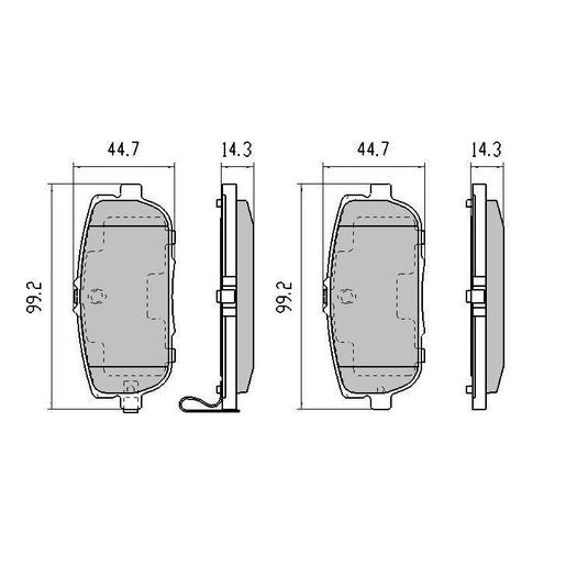 RDA Phantom Ceramic Brake Pad Set Rear RDC2035