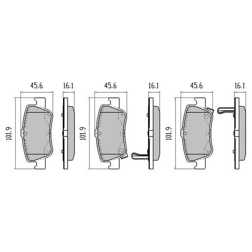 RDA Phantom Ceramic Brake Pad Set Rear RDC2183