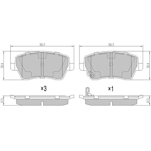 RDA Phantom Ceramic Brake Pad Set Front RDC2356