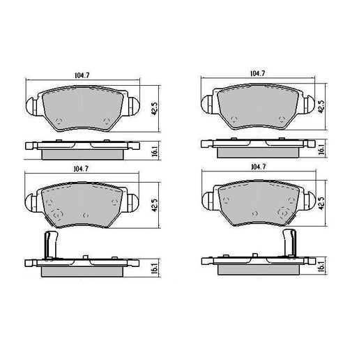RDA Phantom Ceramic Brake Pad Set Rear RDC1425