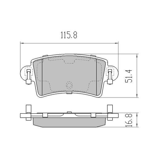 RDA Phantom Ceramic Brake Pad Set Rear RDC2096