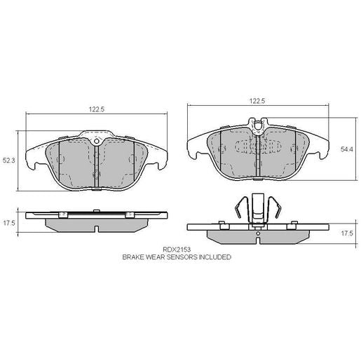 RDA Phantom Ceramic Brake Pad Set Rear RDC2153