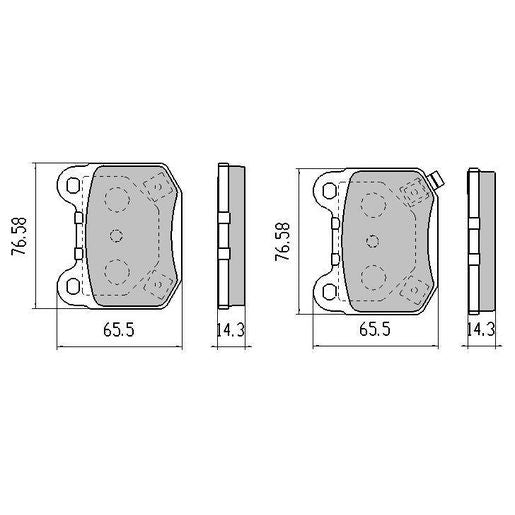 RDA Phantom Ceramic Brake Pad Set Rear RDC2160