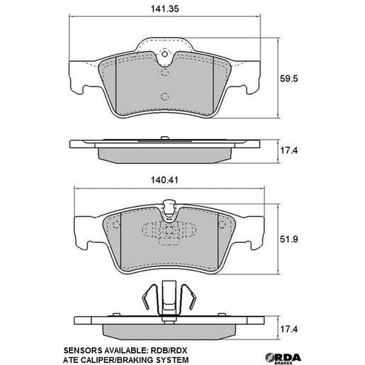 RDA Phantom Ceramic Brake Pad Set Rear RDC2211