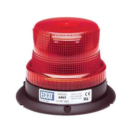 Ecco - LED Beacon,360*,Red,12-80 Vdc 6465R
