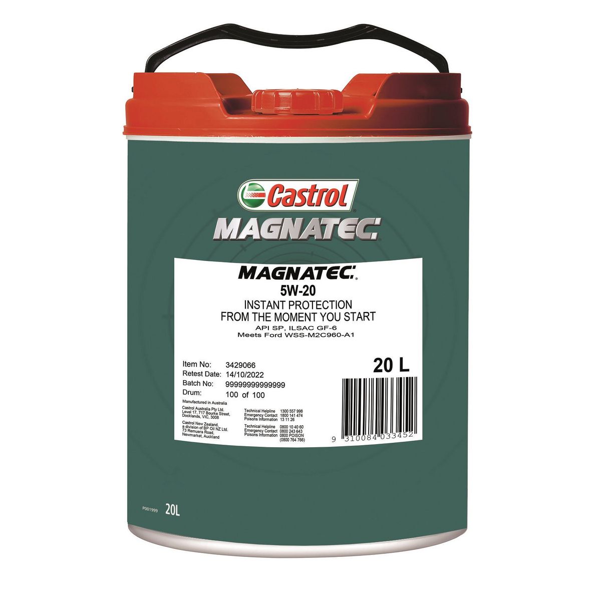 Castrol MAGNATEC 5W-20 Engine Oil 20L 3429066