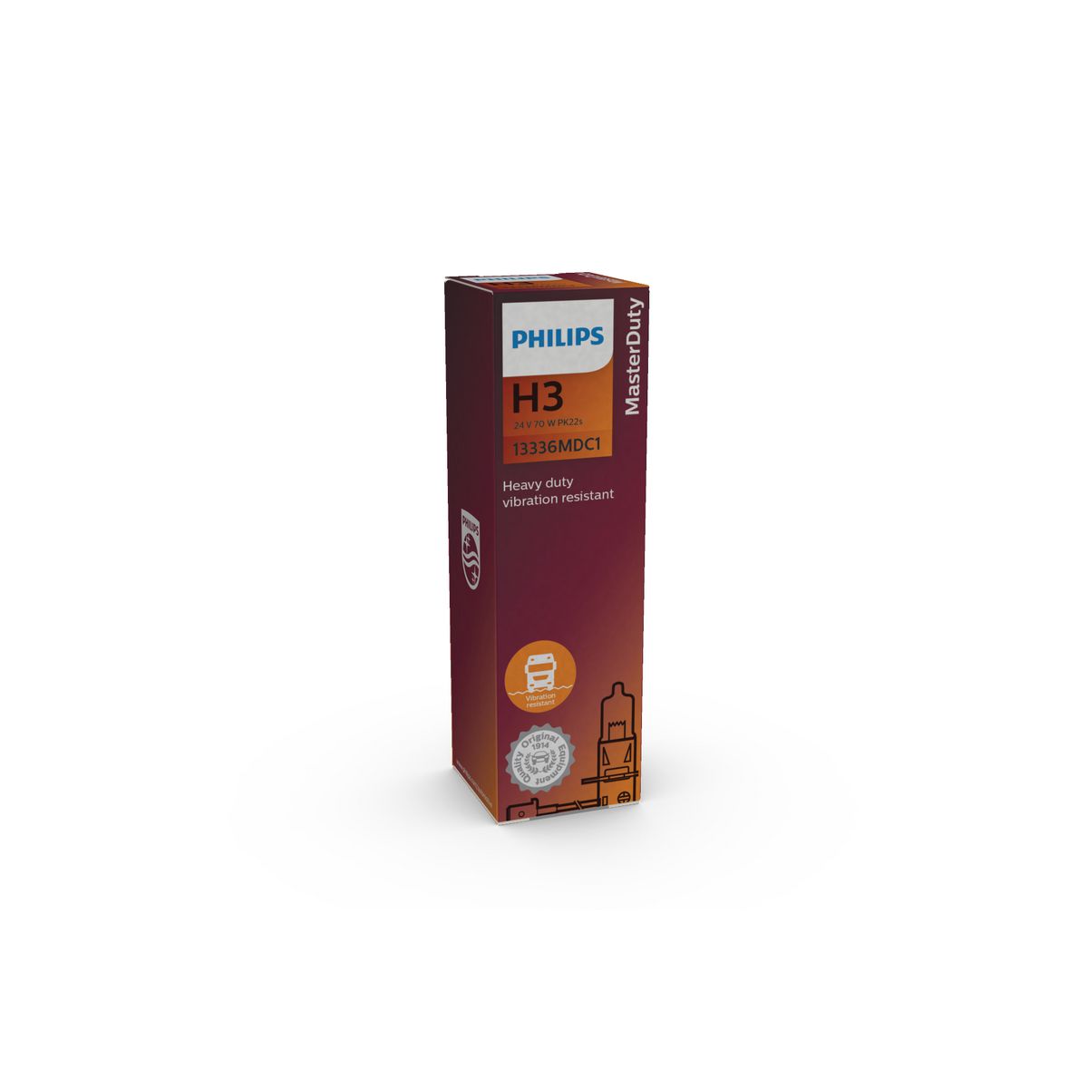 Philips MasterDuty H3 Heavy Duty Globe 24V 70W (1Pk)
