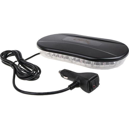 OEX 12/24V Low Profile Minibar Amber LED Clear Lens Magnetic Mount ACX5735