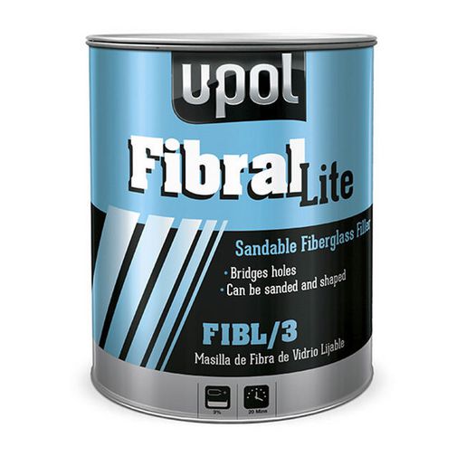 U-Pol Fibral Lite Lightweight Sandable Fiberglass Filler 3L FIBL/3
