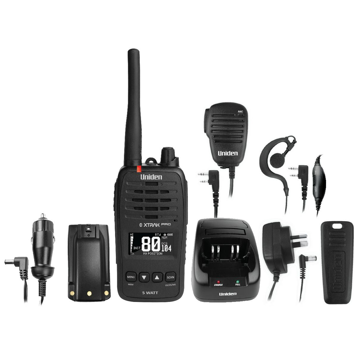Uniden Xtrak 50 Pro 5W Smart App Enabled UHF Waterproof Handheld Radio XTRAK 50 PRO