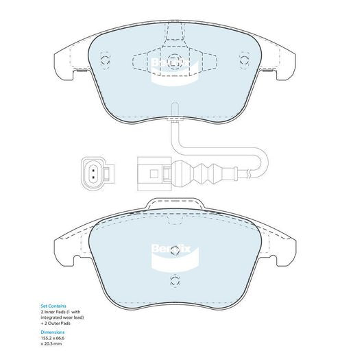 Bendix Euro+ Disc Pad Set DB2232 EURO+