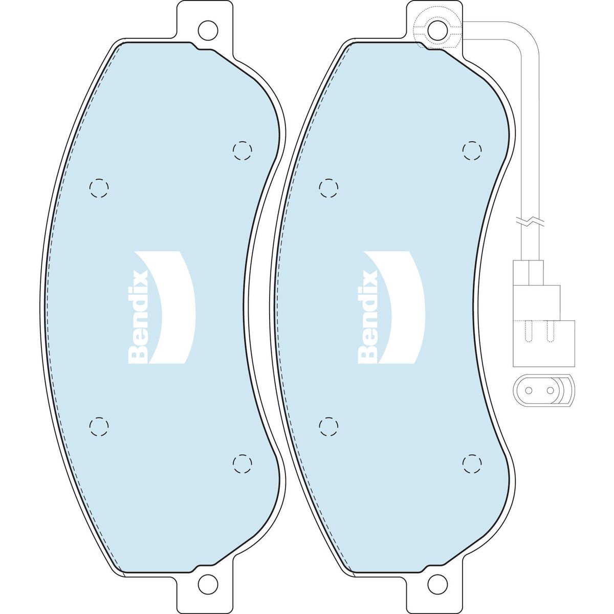 Bendix 4x4 Brake Pad Set Rear DB1915 -4WD