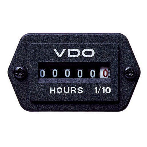 VDO Analogue Hour meter 10/80V 0-99999.9hrs 37x25mm 331.534