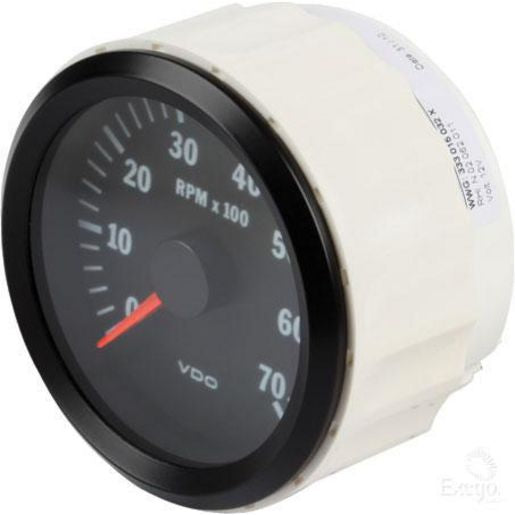 VDO Tachometer Elec 0-7000 RPM 80mm Round 12V 333015032