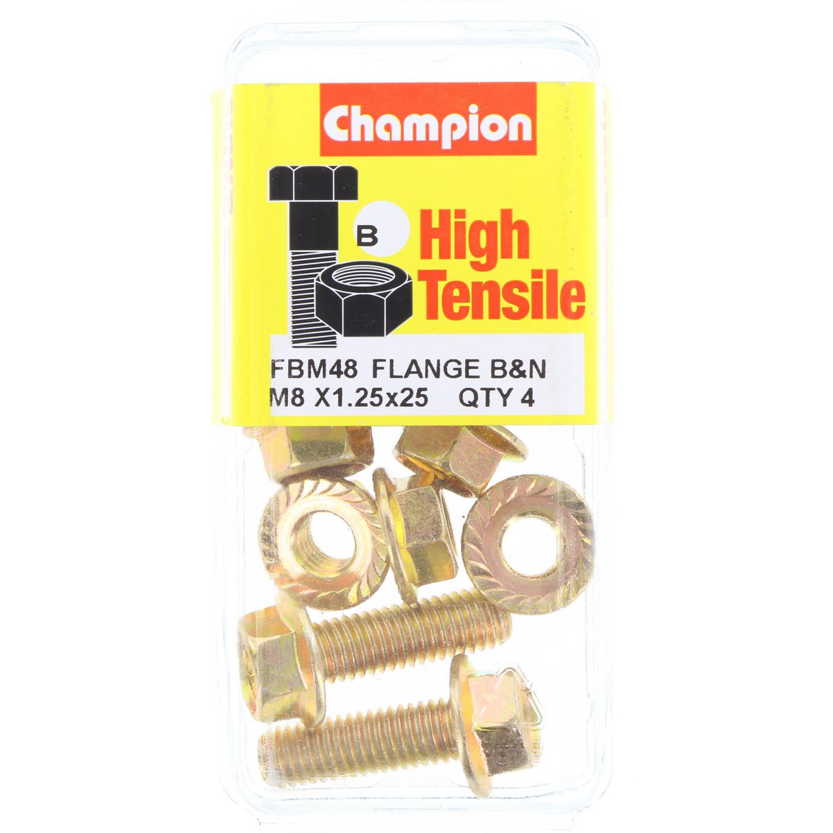 Champion Fasteners M8 X 25mm Grade 8.8 Screw And Nuts FBM48