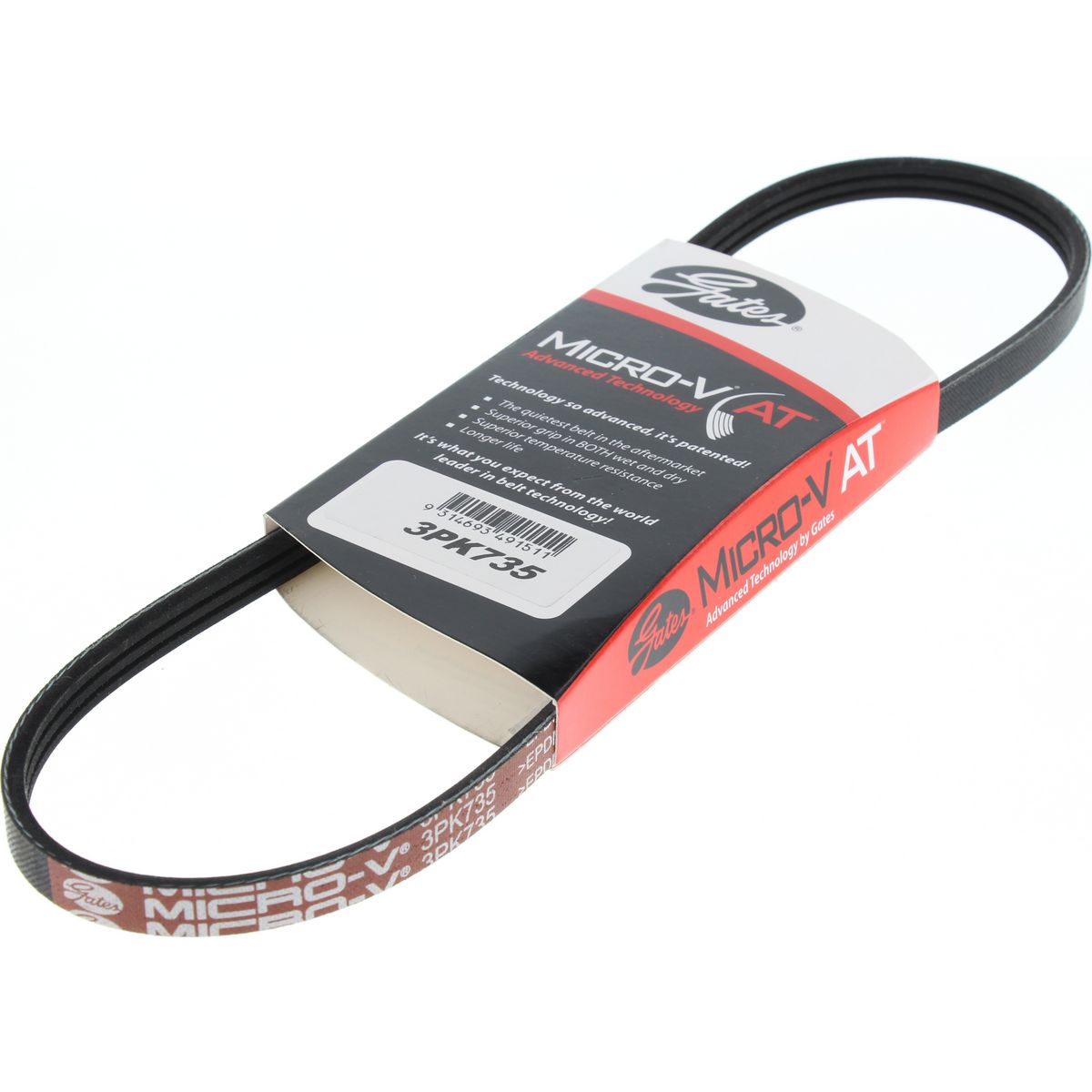 Gates Ribbed Belt 3PK735