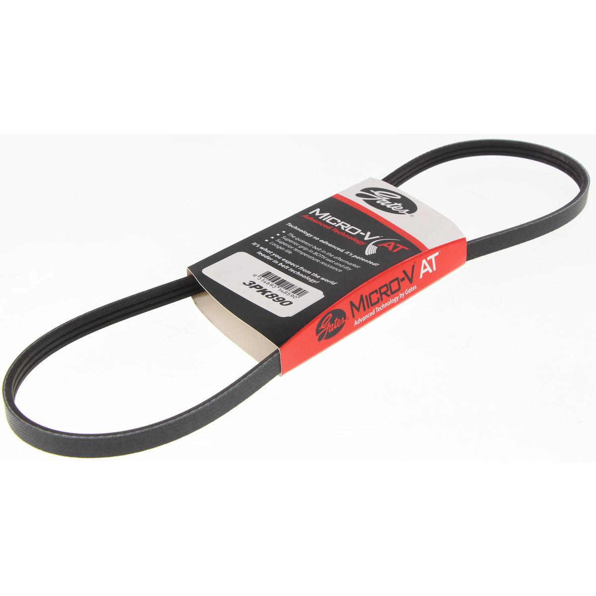 Gates Ribbed Belt 3PK890
