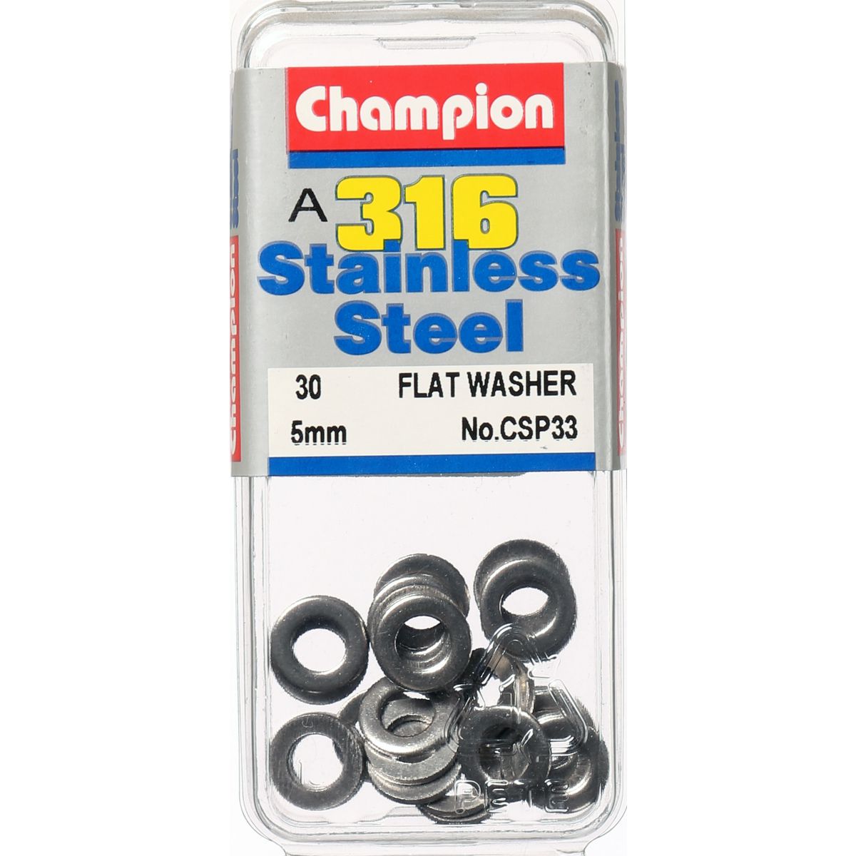 Champion Fasteners Stainless Steel 5mm-316/A4 Washer CSP33