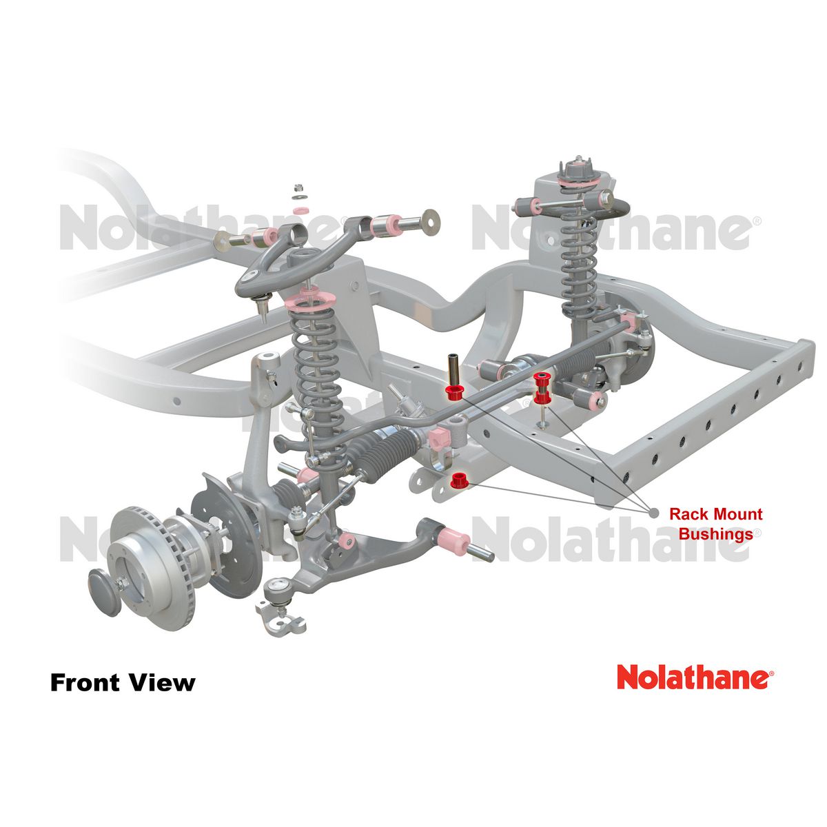 Nolathane Steering Rack Bush Kit 41096A