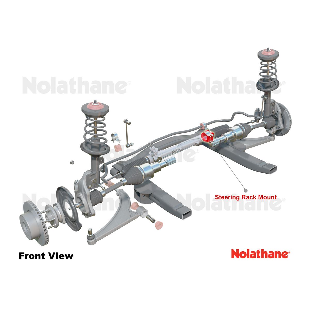 Nolathane Steering Rack Bush Kit 41109
