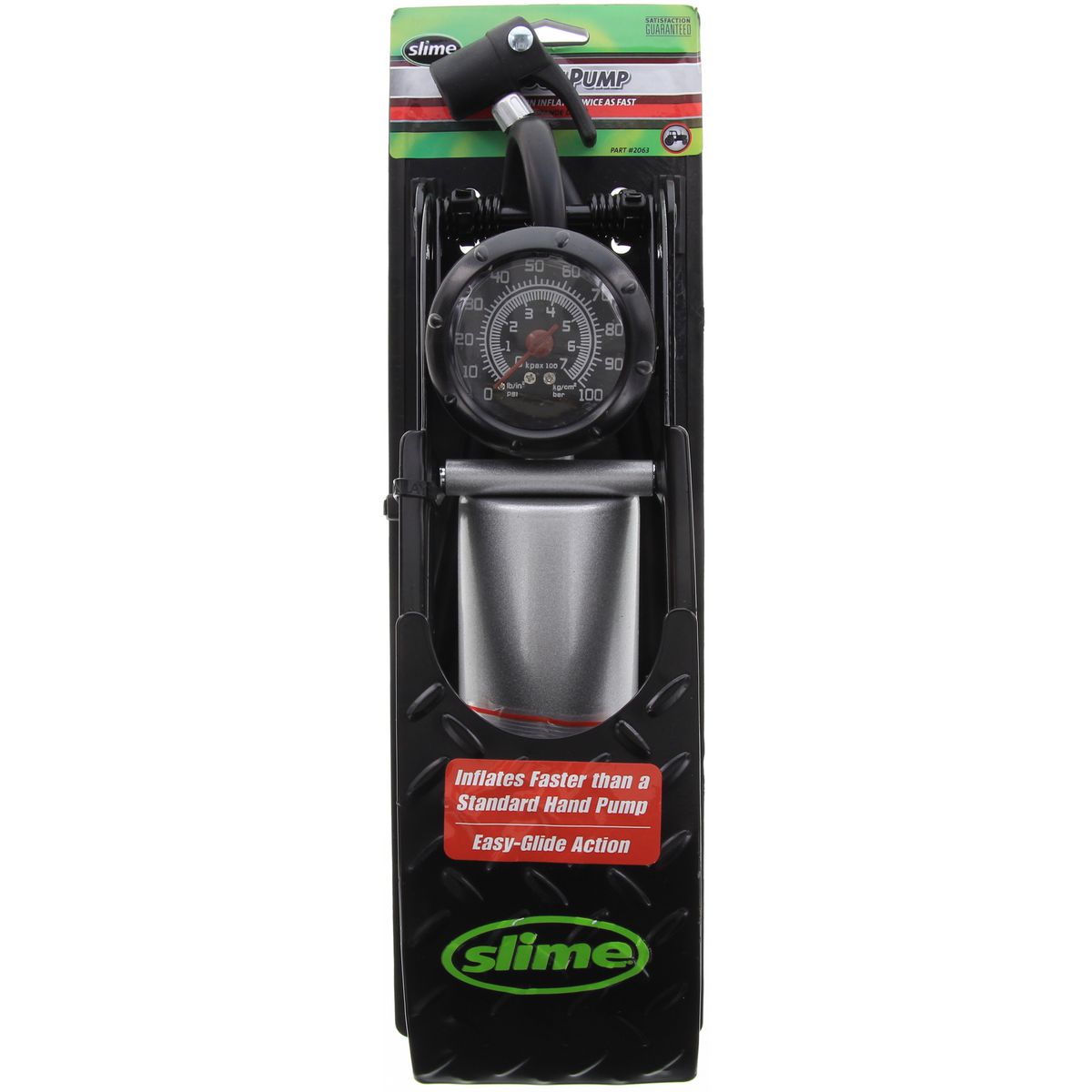 Slime Heavy Duty Foot Pump Single Piston 2063