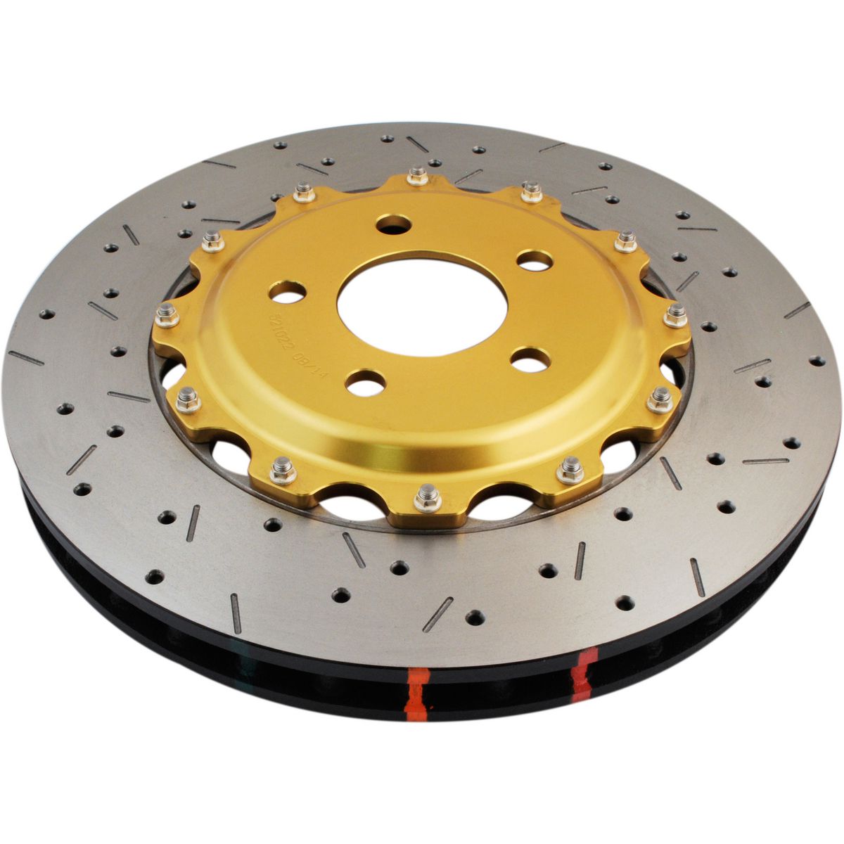 DBA HD 5000 Drilled Slotted 2Pc Brake Rotor Single Front DBA52102GLDXS