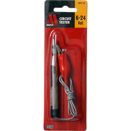 Mechpro Brass Circuit Tester 6-24V w/700mm Insulated Cable MPST159