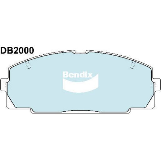 Bendix Heavy Duty Brake Pad Set Front DB2000 HD